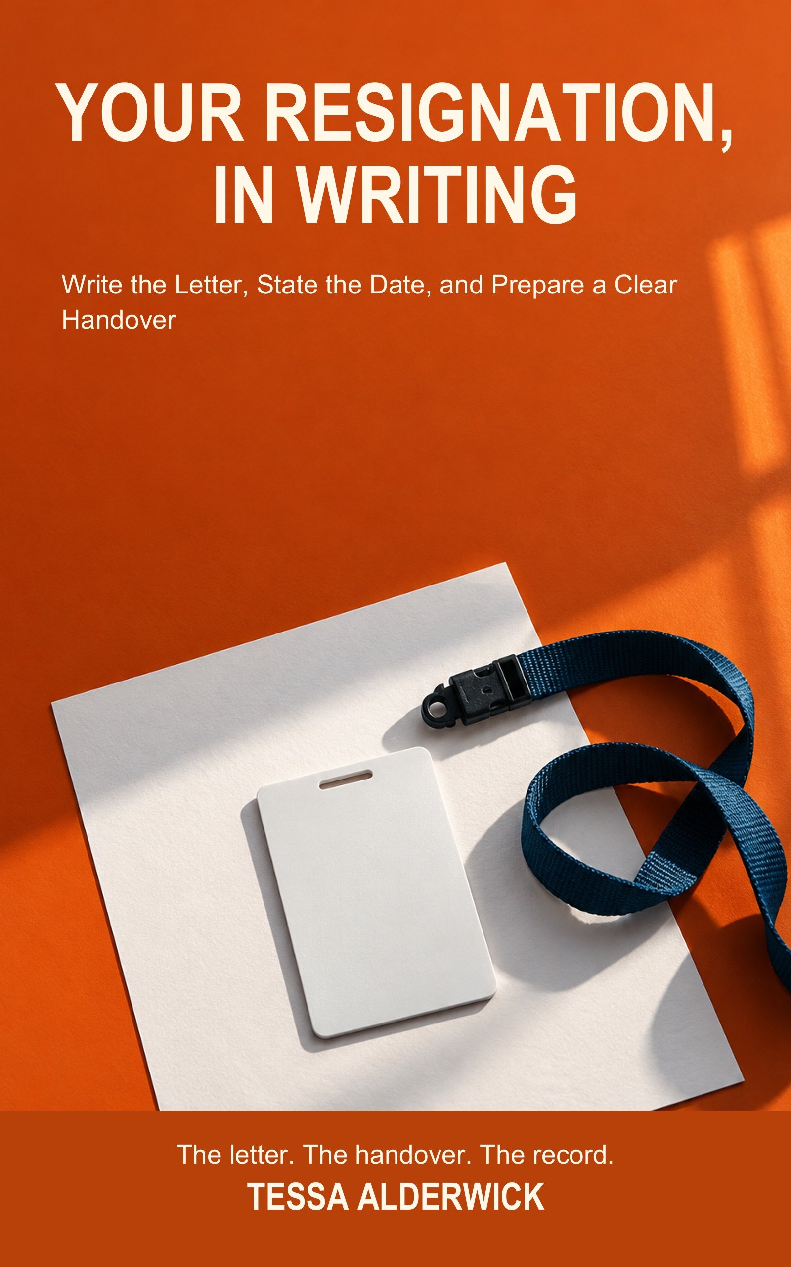 Cover: Your Resignation, in Writing